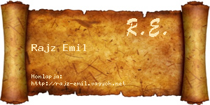 Rajz Emil névjegykártya